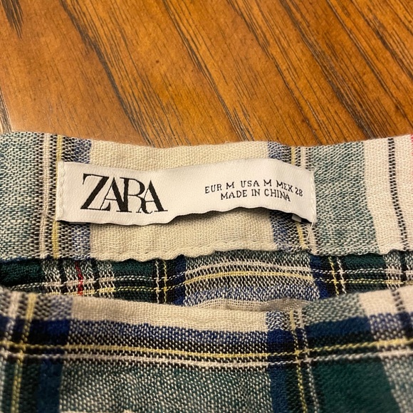 PLAID RUFFLED A-LINE MIDI SKIRT M - Picture 5 of 5